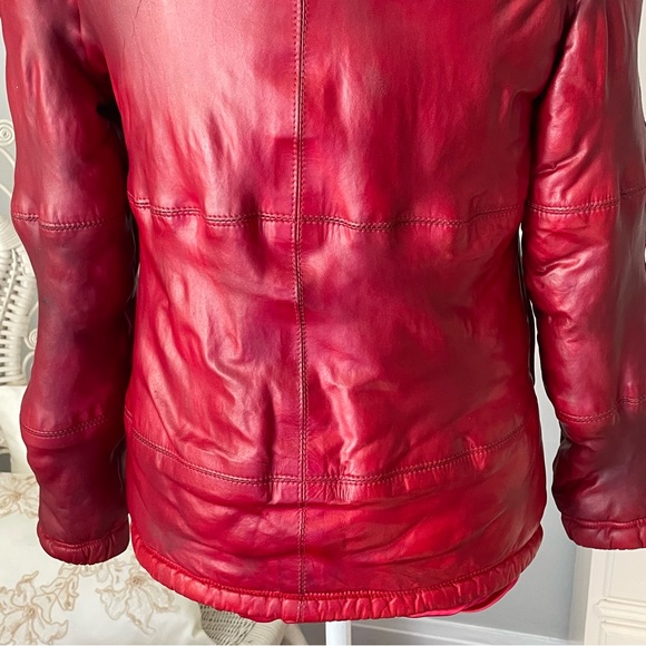 NETO Vintage Red Leather Jacket - Picture 8 of 16